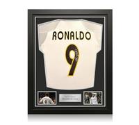 Ronaldo De Lima Signed Original 2004-05 Real Madrid Football Shirt. Standard Frame