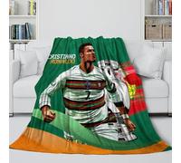 Ronaldo Eye-catching Blanket - Portugal Football Blanket Birthday Gift for Son Daughter Grandson Granddaughter Friend - Sofa Bed Office Decor All Seasons 50x60inch(127x152cm)
