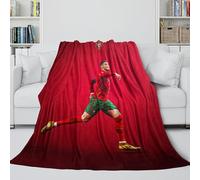 Ronaldo Fleece Blanket - Football Soft Cozy Blanket for Bed Sofa Office Crib Decor - Birthday Gift for Son Daughter Grandson Granddaughter Friend 50x60inch(127x152cm)