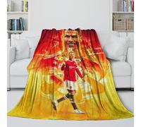 Ronaldo Fleece Blanket - Football Soft Cozy Blanket for Bed Sofa Office Crib Decor - Birthday Gift for Son Daughter Grandson Granddaughter Friend 60x80inch(150x200cm)