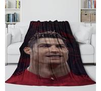 Ronaldo Fleece Blanket - Football Soft Cozy Blanket for Bed Sofa Office Crib Decor - Suitable for Kids Teens Adults to Use - Christmas Birthday Wedding Present Gift 40x50inch
