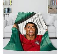 Ronaldo Fuzzy Blanket - Football Fleece Blanket for Kid Friends Hubby Boyfriend - Multi-purpose To Household - Christmas Birthday Wedding Gift 40x50inch(100x130cm)