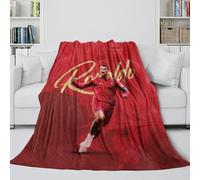Ronaldo Fuzzy Blanket - Football Fleece Blanket for Kids Friends Girlfriend Boyfriend - Multi-purpose To Household - Christmas Birthday Wedding Gift 40x50inch(100x130cm)