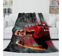 Ronaldo Fuzzy Blanket - Football Fleece Blanket Really Soft To The Touch for Kids Parents Friends Girlfriend Boyfriend - Multi-purpose To Household - Christmas Birthday Wedding Gift 40x50inch