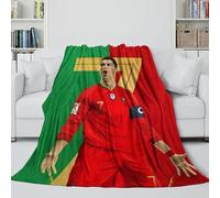 Ronaldo Fuzzy Blanket - Portugal Football Fleece Blanket for Kid Friends Hubby Boyfriend - Multi-purpose To Household - Christmas Birthday Wedding Gift 50x60inch(127x152cm)