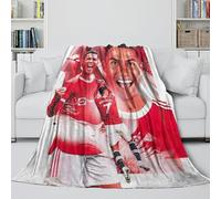 Ronaldo Plush Blanket - Football 3D Printed Soft Cozy Blanket Birthday Gift for Son Daughter Grandson Granddaughter Friend - Sofa Bed Crib Decor 80x90inch(200x230cm)