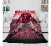Ronaldo Plush Blanket - Football 3D Printed Soft Cozy Blanket Birthday Gift for Son Daughter Grandson Granddaughter Friend - Sofa Bed Crib Decor 80x90inch(200x230cm)
