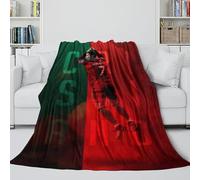 Ronaldo Plush Blanket - Portugal Football 3D Printed Soft Cozy Blanket Birthday Gift for Son Daughter Grandson Granddaughter Friend - Sofa Bed Crib Decor 60x80inch(150x200cm)