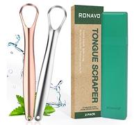 RONAVO Tongue Scraper for Sensitive Gag Reflex - Small Size Design, Ultra-Thin & Gentle, Compact Head for Less Trigger, Effective Bad Breath Remover, Oral Care Tool