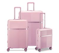 Roncato Airglam 4 wheels Suitcase set 3-piece with expansion pleat pink