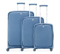 Roncato Arcade DLX 4 wheels Suitcase set 3-piece with expansion pleat blue