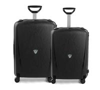 RONCATO Light Hard 4 Wheel Suitcase, Large + Medium, Black, Grande + Media, Hard 4 Wheel Suitcase