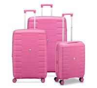 Roncato Skyline 2.0 4 wheels Suitcase set 3-piece with expansion pleat pink