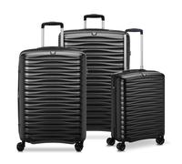 Roncato Wave 4 wheels Suitcase set 3-piece with expansion pleat black