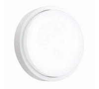 Rond 12W Outdoor Weatherproof Vandal Resistant IK10 Round LED Bulkhead Ceiling Wall Lamp with Microwave Sensor - IP54 Rated - Ideal for Outdoor Porches, Gardens, Pathways, Sheds, Patios, Garages