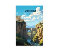Roṇda Spain Vintage-Style Travel Poster Wall Art Prints Photo Picture Paintings Room Decor Home Decorative 12x18inch(30x45cm)