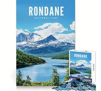 Rondane National Park Jigsaw 1000 Pieces for Teenagers Thought Training Leisure Activity Snug Fit Great Gift size 50x75cm