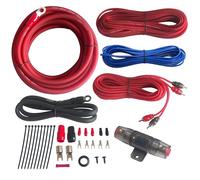 RonDexy True 4 Gauge Car Audio Cable Amp Wiring Kit- 2 Channel CCA Power Cable Amplifier Install Wiring Kit 17ft 4AWG Power Wire RD04AK4