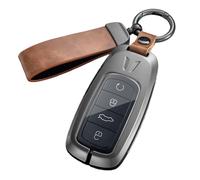 Rondrice Key Case Compatible with Chery Omoda 5 C9 EV Tiggo 7 Tiggo 8 Tiggo 8 Pro for Jaecoo 7 8 Car Key Case for Ebro S400 S700 S800 Protective Key Protection Cover 4 Buttons B Brown