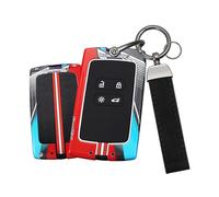 Rondrie Sporty Key Case Key Pouch Compatible with Mitsubishi ASX Colt 2023-2026 Luminous Silicone Car Key Case for R-enault 5 E-Tech Alpine A290 GTS A390 Key Ring Red