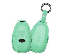 Rondrive 4 Buttons Key Fob Cover Compatible with Subaru 2025 2026 Handmade Leather Car Key Case for Crosstrek Forester Outback Impreza Ascent Legacy WRX STI BRZ,Teal