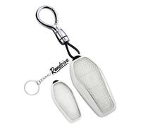 Rondrive Car Key Case Key Cover Fits BYD Dolphin Seal U DM-i Song Plus EV Sealion 7 Atto 3 Atto 2 DM-i Shark 6 2025 TPU Rhinestones Key Cover Key Case A Silver