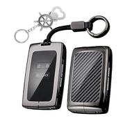 Rondrive Car Key Case Suitable for Dacia Duster 2/3 Jogger Sandero Stepway 3 Sandero 3 2022 2023 2024 Bigster 2025 2026 Key Case Metal Housing Scratch-Resistant Key Protection with Key Ring