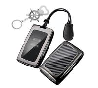Rondrive Car Key Case Suitable for Renault R4 R5 E-Tech Alpine A290 Clio 5 Austral for Dacia Duster 2/3 Keyless Key Case Metal Housing Scratch-Resistant Key Protection with Key Fob 4 Buttons