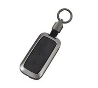 Rondrive Car Key fob Case fit for Geely EX5 Galaxy E5 E8 L6 L7 Starry 8 Proton e.MAS 7 Starship 7 EM-i Key Cover holder Metal Leather Shell Keychain Keyring Remote control Accessories Black 1