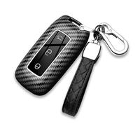 Rondrive Car Key fob Case fit for Geely EX5 SE PRO MAX SUV Galaxy E5 E8 Key Cover holder ABS Plastic Shell Keychain Keyring Remote control Protector Accessories Carbon fiber pattern Black 3