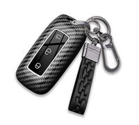 Rondrive Car Key fob Case fit for Geely EX5 SE PRO MAX SUV Galaxy E5 E8 Key Cover holder ABS Plastic Shell Keychain Keyring Remote control Protector Accessories Carbon fiber pattern Black 2