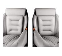 Rondrive Car Seat Cushion Seat Pad Leg Rest Thigh Support Thick Padded Universal Fits Ford Kuga Opel Astra VW ID.7 Stain Resistant Seat Cushion Protects White - Set of 2