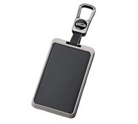 Rondrive Compatible with Volvo EX30 EX40 EX90 2025 2024 Metal Car Key Case for Polestar 3 4 2026 NFC Card Leather Key Cover Key Case Key Case Key Fob C Black