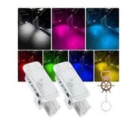 Rondrive Courtesy Step Lights fit for Audi A7 2012-2022 Led Car Door Projector Lights Replacement 7 Colours Ambient Lighting Welcome Puddle Lights 2 Pieces