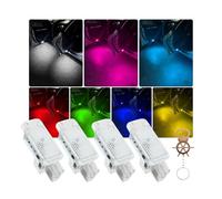 Rondrive Courtesy Step Lights fit for Audi A7 2012-2022 Led Car Door Projector Lights Replacement 7 Colours Ambient Lighting Welcome Puddle Lights 4 Pieces