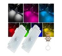 Rondrive Courtesy Step Lights fit for BMW 5 Series F10 F11 2011-2017 Led Door Projector Lights 7 Colours Car Replacement Lamp Ambient Lighting Welcome Puddle Lights 2 Pieces