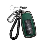 Rondrive Key Case Compatible with Ebro S400 S700 S800 S900 DR4.0 DR5.0 DR6.0 Zinc Alloy Leather Car Key Case for Omoda E5 C9 Key Cover Key Case Key Fob C Green