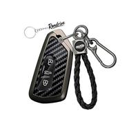 Rondrive Key Case Compatible with Ford Tourneo Connect Capri EV 2025 2026 Protective Case Carbon Fibre Texture Key Cover Key Protector Key Fob 3 Buttons Black