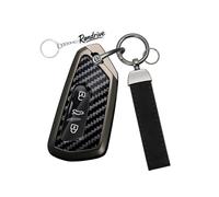 Rondrive Key Case Compatible with Ford Tourneo Connect Capri EV 2025 2026 Protective Case Carbon Silicone Key Cover Key Protector Key Fob 3 Buttons Black