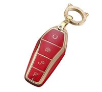 Rondrive Key Case Fits BYD Atto 3 Atto 2 DM-i Dolphin Surf Shark 6 Song Han EV Seal U DM-i Seal 6 Sealion 5 7 Tang Car Key Case Key Holder TPU Key Protector 4 Buttons A Red