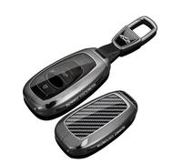 Rondrive Key Case Key Cover Compatible with Subaru Ascent Forester Outback Impreza WRX BRZ Legacy STI Levorg Metal Car Key Case for Toyota GR86 Keyring Carbon Fibre Black