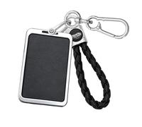 Rondrive Key Case Key Cover Compatible with Volvo 2024 2025 2026 EX30 EX40 EX90 EM90 Polestar 3 4 Key Case Zinc Alloy Key Case Key Fob Silver Black
