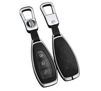 Rondrive Key Case Suitable for Ford Puma Gen-E ST Line 2025 2026 Kuga MK3 2023 Focus MK4 Fiesta MK7 Mondeo Grand C-Max Fusion Key Cover Car Key Case Key Fob Silver Black