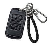 Rondrive Key Cover Key Protector Compatible with L-and R-Over for Range Rover Sport L494 Evoque L551 Velar 2020-2025 Remote Control Cover PU Leather Car Key Case Key Cover B Black
