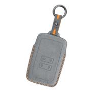 Rondrive Leather Car Key Case Key Cover Fits Renault Boreal Symbioz Triber Rafale Austral Arkana Arkana Arcan Kangoo Sandero Talisman Twingo Laguna Key Bag Key Cover Dark Grey