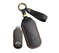 Rondrive Leather Key Case Fits MINI Cooper C/S/SE J01/F66 Electric Convertible F67 Aceman Countryman U25 2024-2026 Car Key Case Key Cover Key Bag Key Protection Black