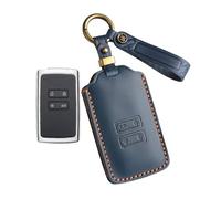 Rondrive Leather Key Case Suitable for Renault 5 4 Scenic Megane E-Tech Clio 2026 Rafale Symbioz 2024 2025 Austral Arkana Captur Koleos Master Car Key Case Key Cover Key Case Blue
