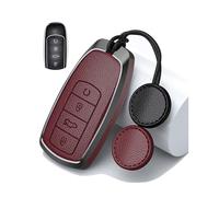 Rondrive Metal Key fob Cover fit for Chery Tiggo 4 7 8 Pro Omoda 5 9 C5 C9 E5 S5 O5 Jaecoo J7 J8 2023 2024 2025 2026 Car Key Case Holder Shell Keychain Keyring protector Accessories Red 2