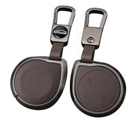 Rondrive Metallic Leather Car Key Case Key Cover Fits Great Wall GWM Ute Cannon Alpha Pickup Truck 2026 2025 2024 Key Cover Key Protector Key Case 4 Buttons Brown