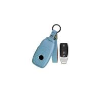 Rondrive Microfibre Leather Key Cover Key Protector Car Key Case Fits Mercedes EQA A B C E G M R S V Class W177 W205 W213 W247 CLA GLA GLB GLE Remote Control Key Cover Type A Blue